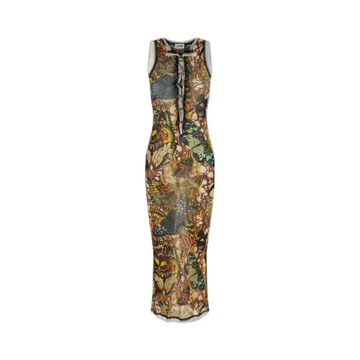 Jean Paul Gaultier Yellow Butterfly Midi Dress