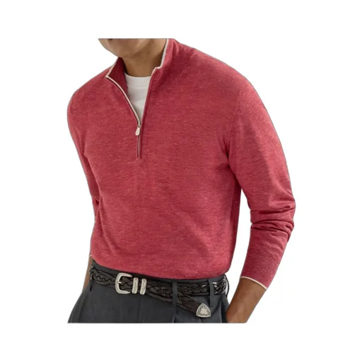 Half-Zip Long-Sleeve Sweater