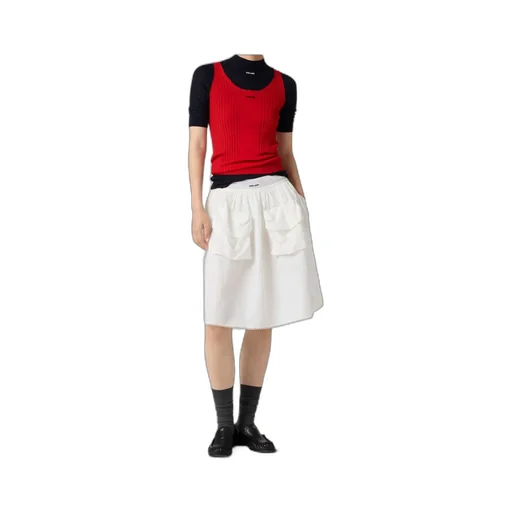 Ribbed Knit Wool Tank Top
