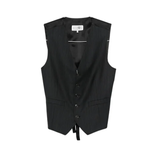 Pinstriped Button Vest