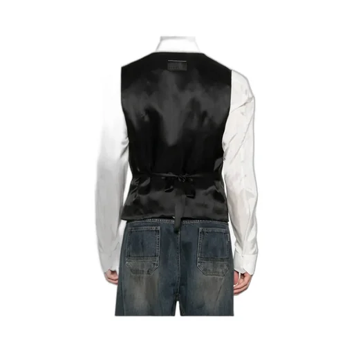 Pinstriped Button Vest