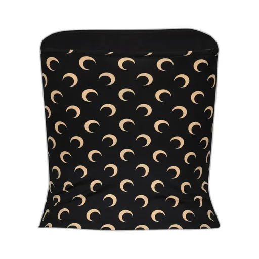 Marine Serre Crescent Moon Printed Strapless Top