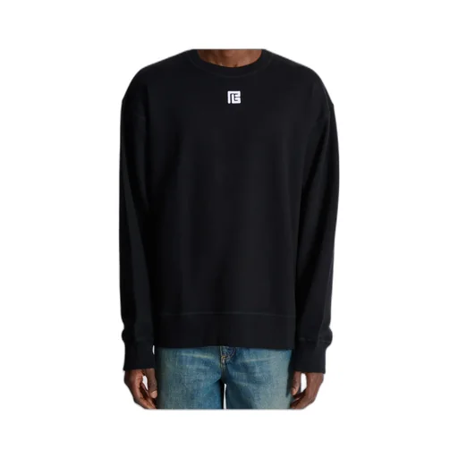 Cotton Sweatshirt With Pb Embroidery