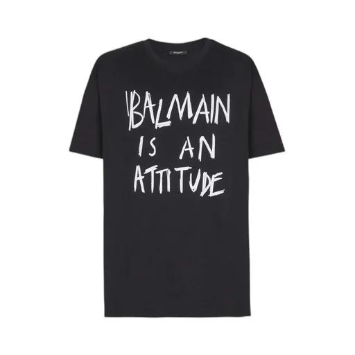 Balmain Logo Printed Crewneck T-Shirt