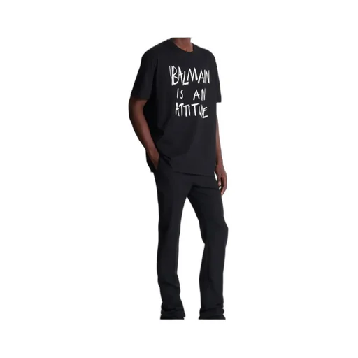Balmain Logo Printed Crewneck T-Shirt