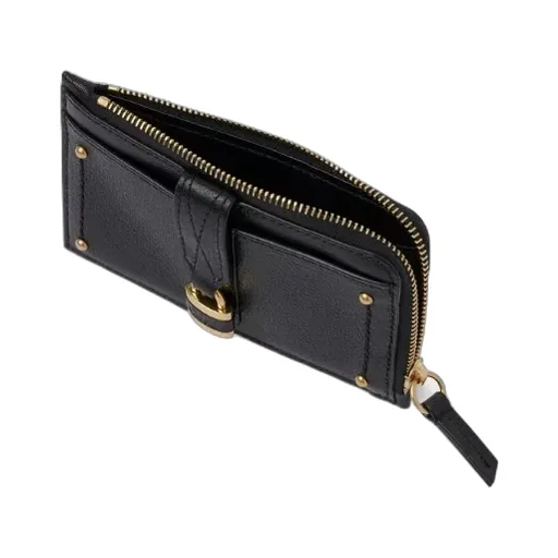 Chloé Lock Detailed Zipped Card Holder