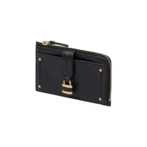 Chloé Lock Detailed Zipped Card Holder