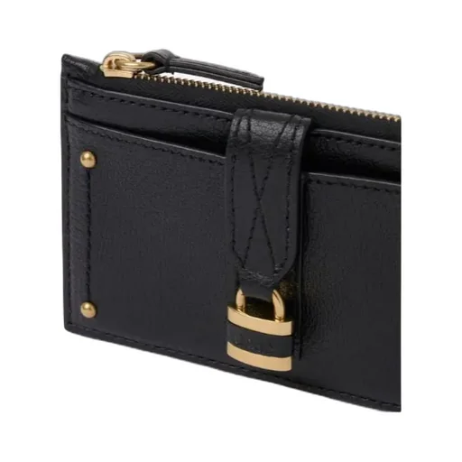 Chloé Lock Detailed Zipped Card Holder