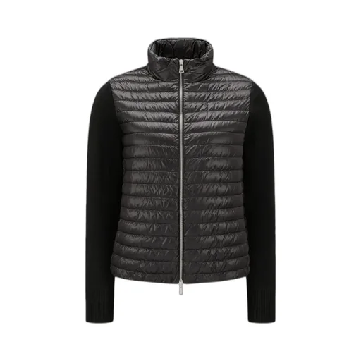 Padded Wool Zip-Up Cardigan