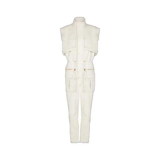 Sleeveless Lambskin Jumpsuit