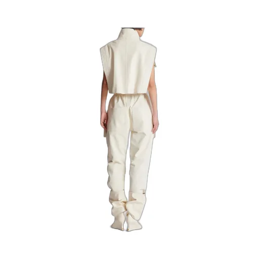 Sleeveless Lambskin Jumpsuit