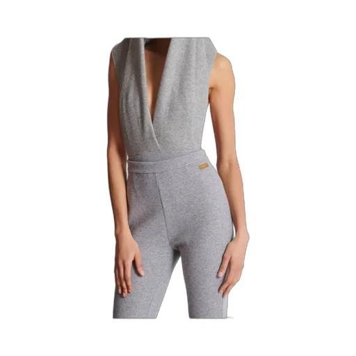 Draped Bodysuit With Hood