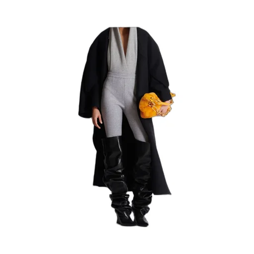 Draped Bodysuit With Hood