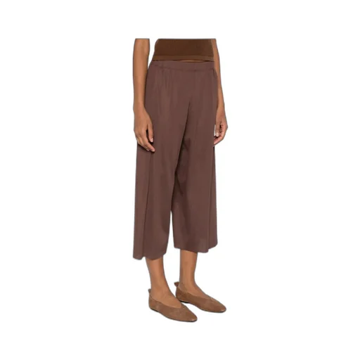 Pleated Cropped Trousers