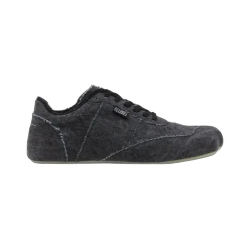 Mm6 Maison Margiela Frayed-Trim Lace-Up Sneakers