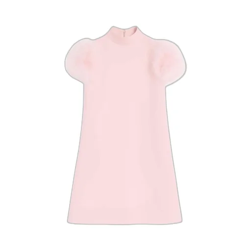 Crepe Couture Feather Mini Dress