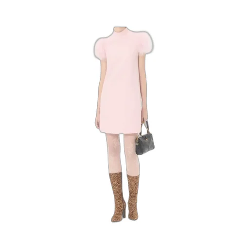 Crepe Couture Feather Mini Dress
