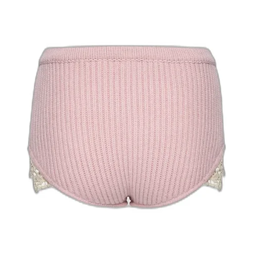Cashmere Crochet-Trim Shorts