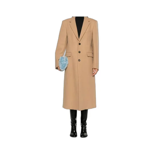 Single-Breasted Wool Coat