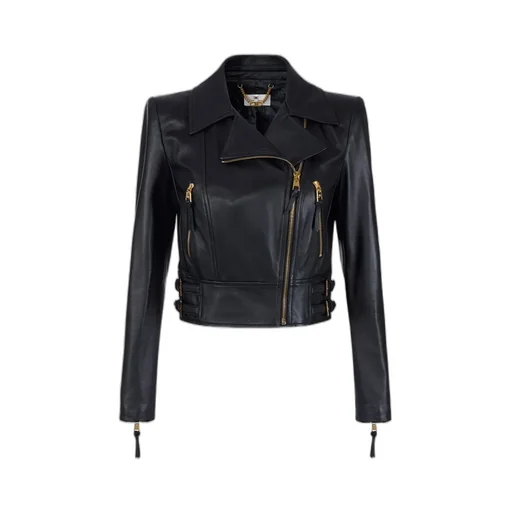 Elisabetta Franchi Leather Biker Jacket