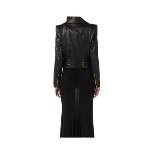 Elisabetta Franchi Leather Biker Jacket