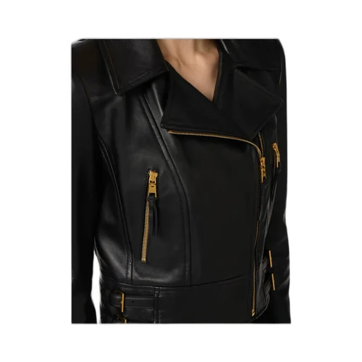 Elisabetta Franchi Leather Biker Jacket