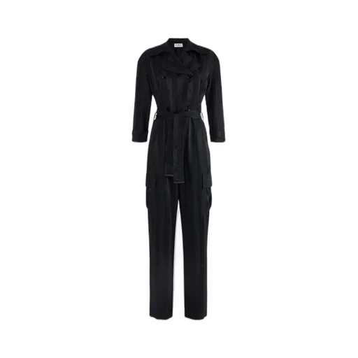 Jacquard Striped Belted Jumpsuit