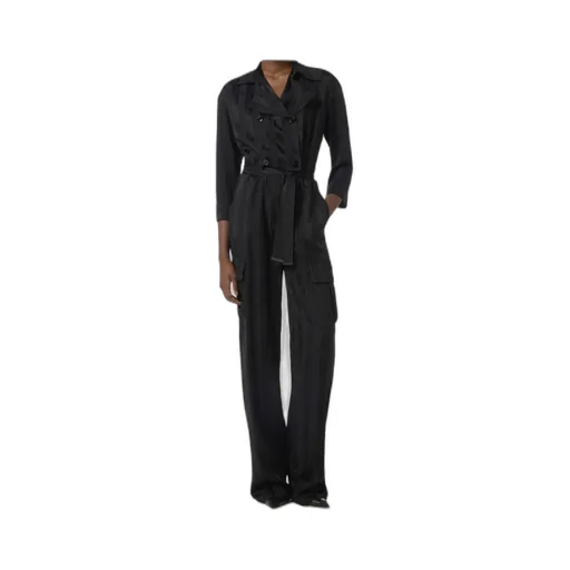 Jacquard Striped Belted Jumpsuit