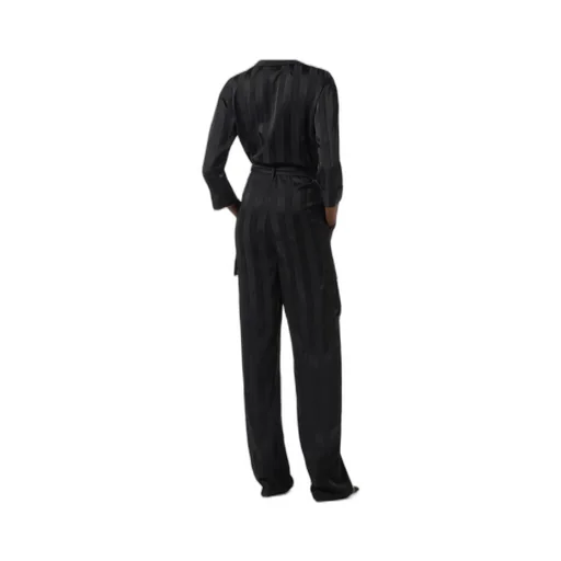 Jacquard Striped Belted Jumpsuit