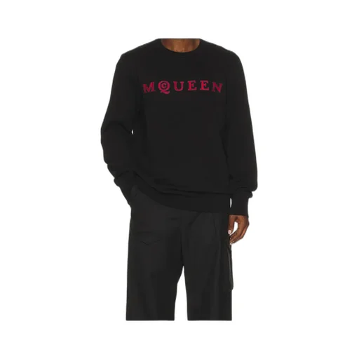 Alexander Mcqueen Logo Embroidered Crewneck Sweatshirt
