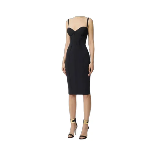 Elisabetta Franchi Strapped Corset Midi Dress