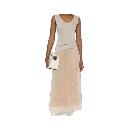 Fabiana Filippi Shimmering U-Neck Sleeveless Top