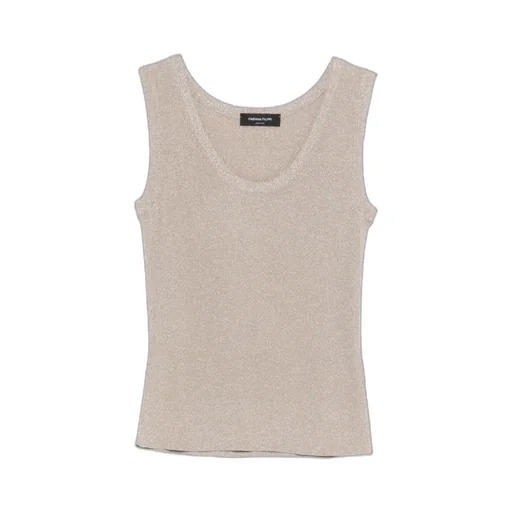 Fabiana Filippi Shimmering U-Neck Sleeveless Top
