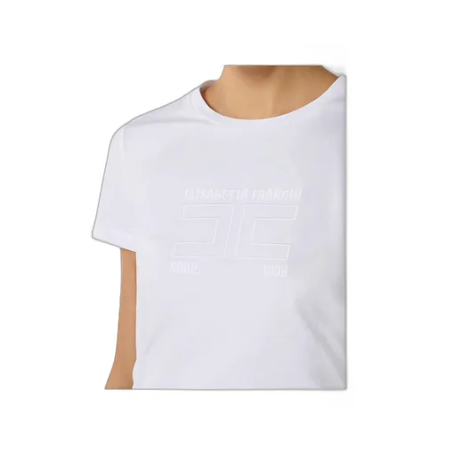 Elisabetta Franchi Logo Embroidered Crewneck T-Shirt