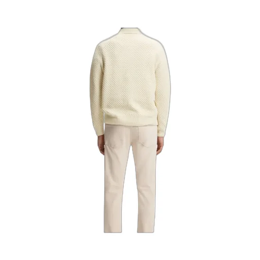 Collared Long-Sleeved Knitted Sweater