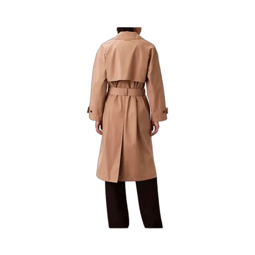 Classic Cotton Blend Long Trench Coat