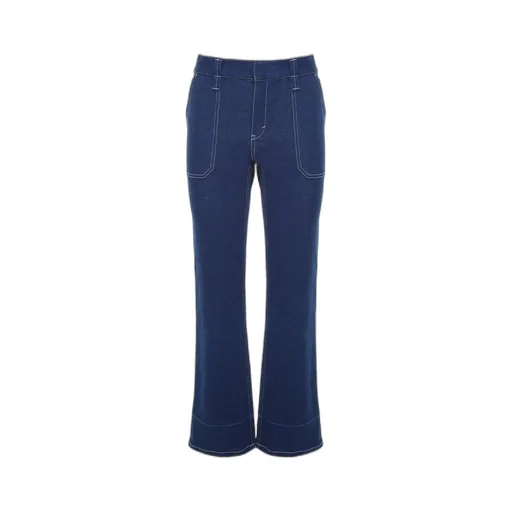 Color-Blocking Straight Jeans