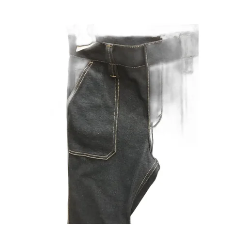 Color-Blocking Straight Jeans
