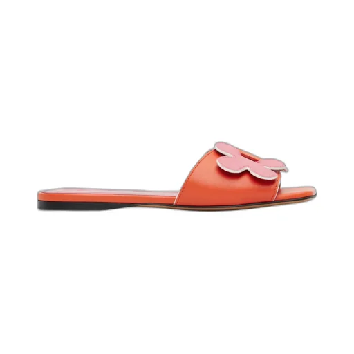 Pink And Orange Leather Daisy Sandal
