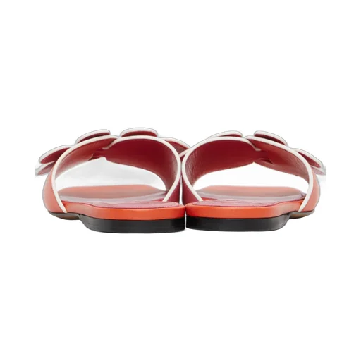 Pink And Orange Leather Daisy Sandal