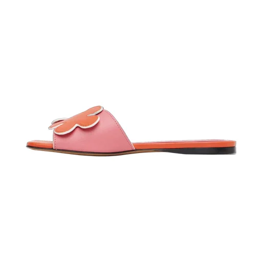 Pink And Orange Leather Daisy Sandal