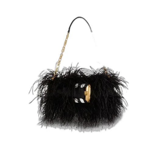 Anthem Feather-Detail Shoulder Bag