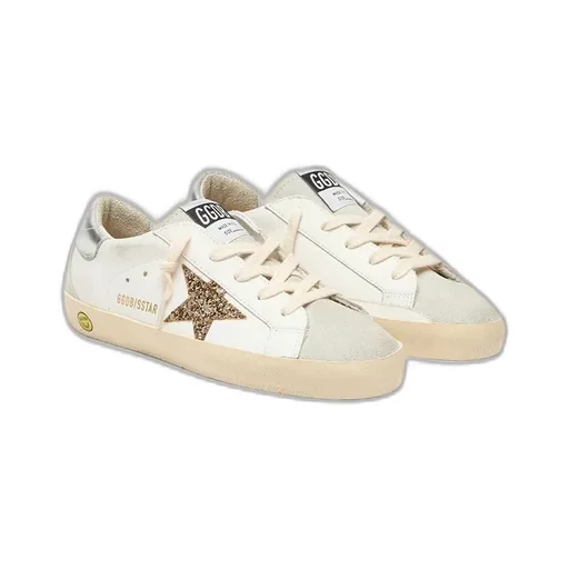 Golden Goose Kids Super-Star Glittered Sneakers