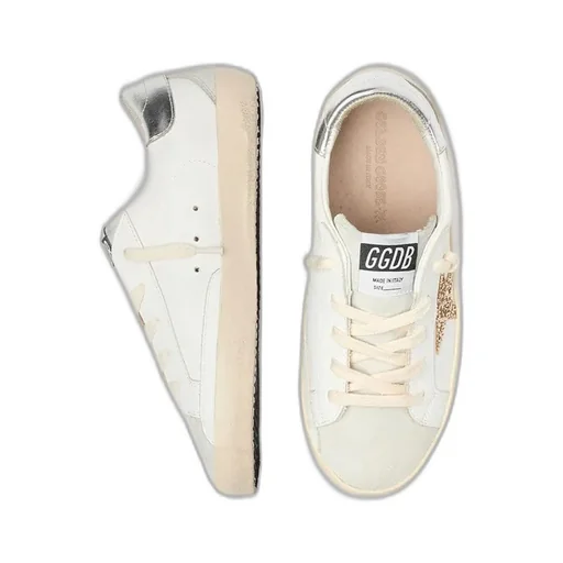 Golden Goose Kids Super-Star Glittered Sneakers