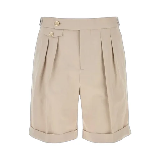Brunello Cucinelli Turn-Up Hem Pleated Shorts