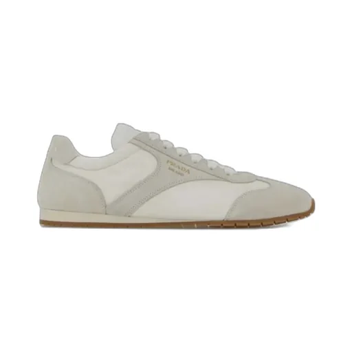 Prada Round-Toe Lace-Up Sneakers