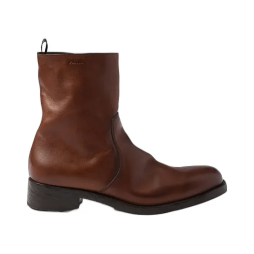 Prada Logo-Detailed Zipper Boots
