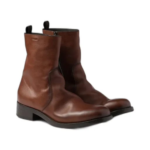 Prada Logo-Detailed Zipper Boots