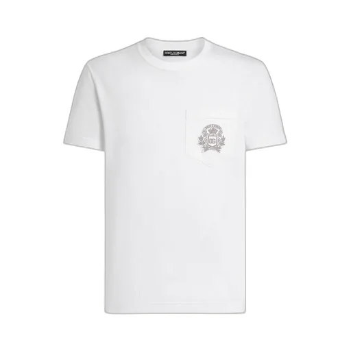 Dolce & Gabbana Logo Embroidered Crewneck T-Shirt