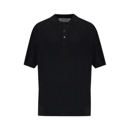 Golden Goose Deluxe Brand Striped Ribbed Polo Shirt